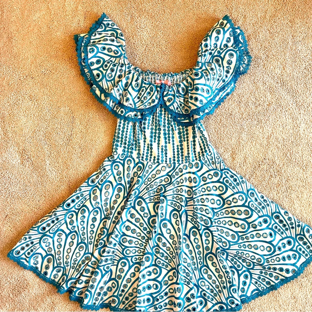 Blue & White Ruffled Sundress - Picture 6 of 6